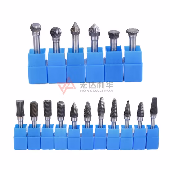 1/8′′ Shank Solid Carbide Burrs, Rotary Cutters, Rotary Files with 3mm, 6mm, 8mm, 10mm, 12mm, 16mm Shank Diameter with Single or Double Cutters