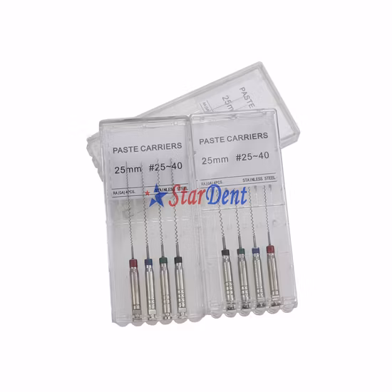 Pasta per la pulizia dei canali radicolari, lime portanti, lime rotanti endodontiche