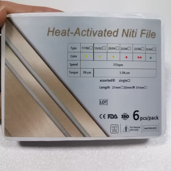 Trattamento endodontico Azdent approvato CE per l'uso manuale delle lime Niti Dental Super Rotary